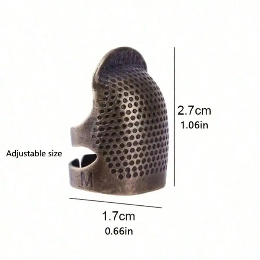 Vintage Polka Dot Thimble | Adjustable Open-Back Design
