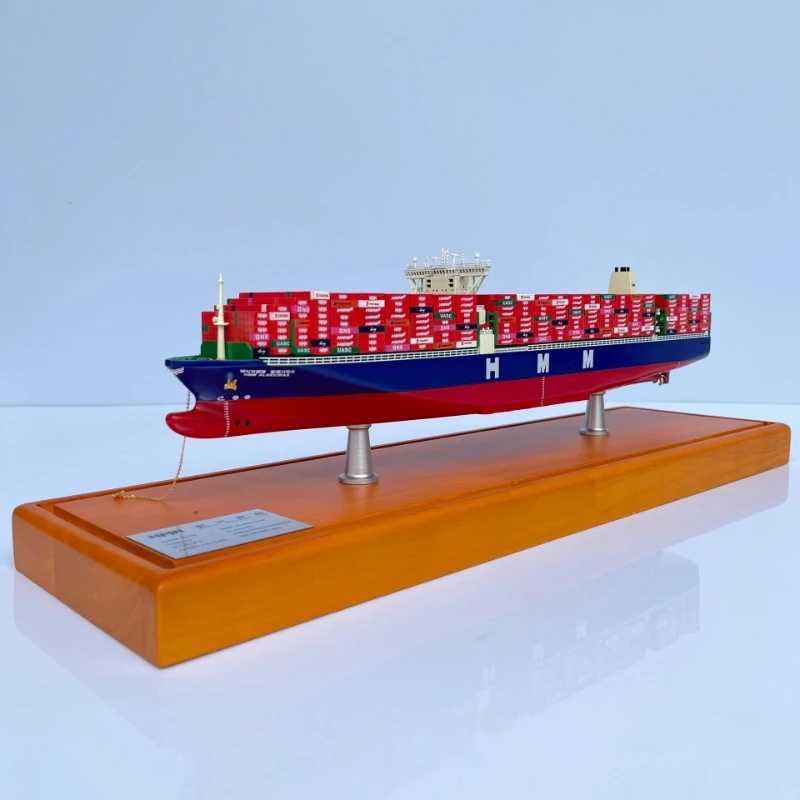 

Готовая модель корабля-контейнера, современный торговый корабль, модель из сплава, украшение лодки, статические украшения, памятная коллекция