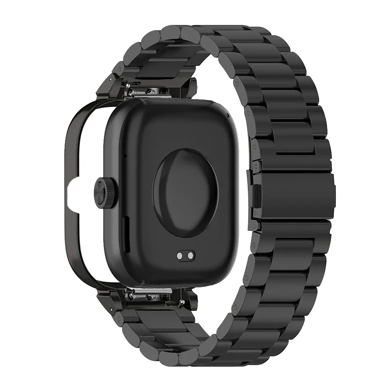 Pulseira de metal caso protetor para redmi relógio 4 pulseira de aço inoxidável para redmi relógio 4 pulseira para redmi watch 4 escudo capa