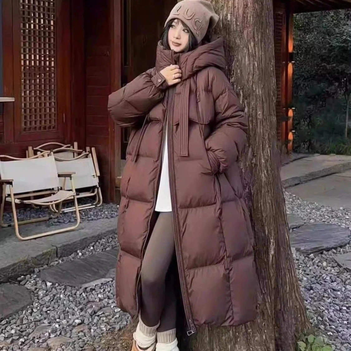 

Women Winter Warm Thicken Down Cotton Jacket Korean Loose Cotton Padded Jacket 2025 New Long Hooded Cotton Coat Women Outwear