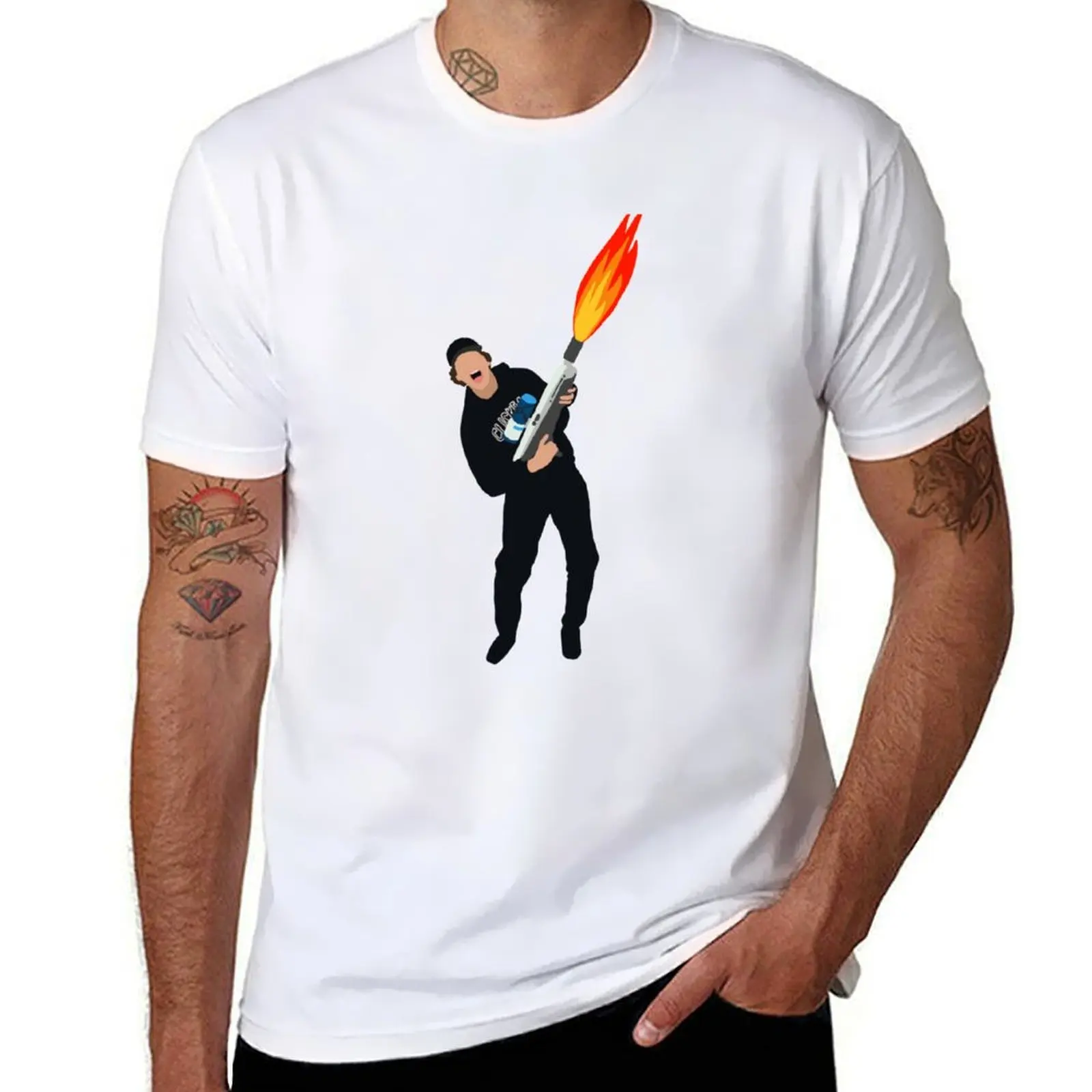 

cotton shirt man FLAMETHROWER designer t T-Shirt David pack shirt t Dobrik