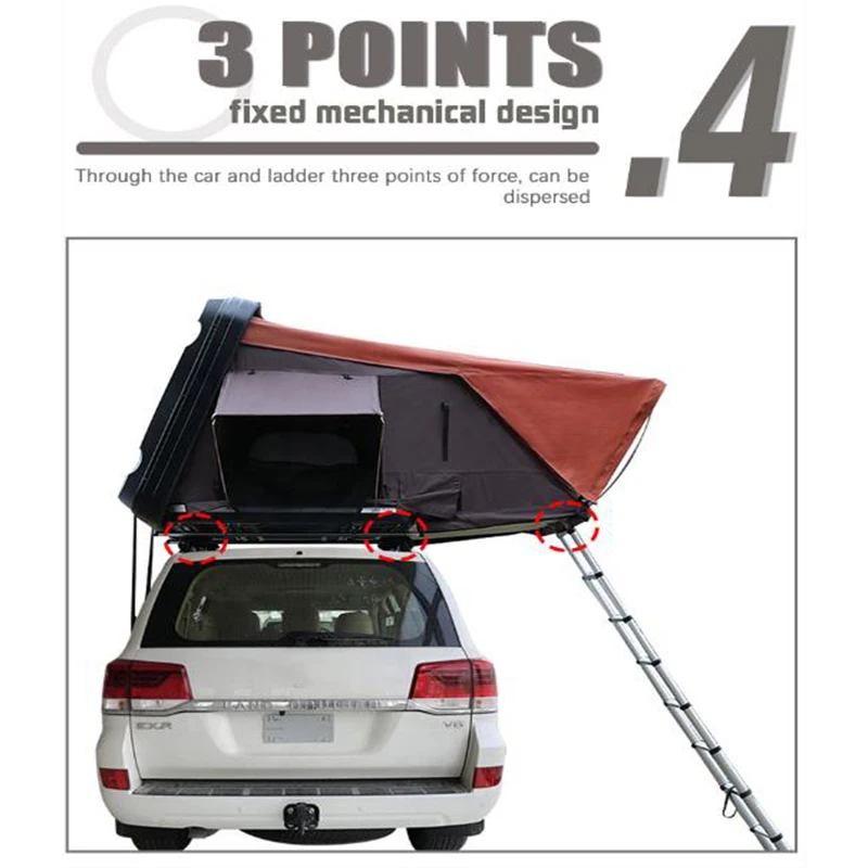 Roof tent camping outdoor travel waterproof suv car roof top tent hardshell vehicle tent