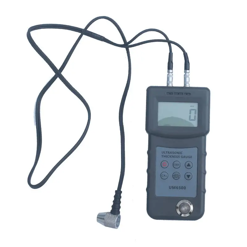 UM6500 Digital Ultrasonic Thickness Gauge Economical Low-Cost Device for Steel Material Measurements LCD Display Battery Powered