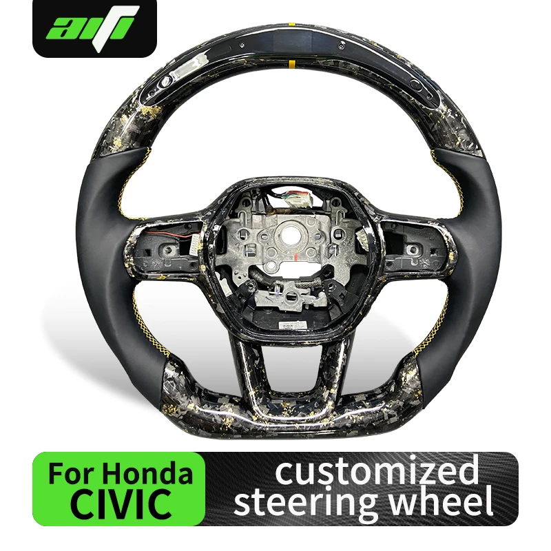 

For Honda Civic Accord 11th generation leather forged carbon fiber led car steering wheel