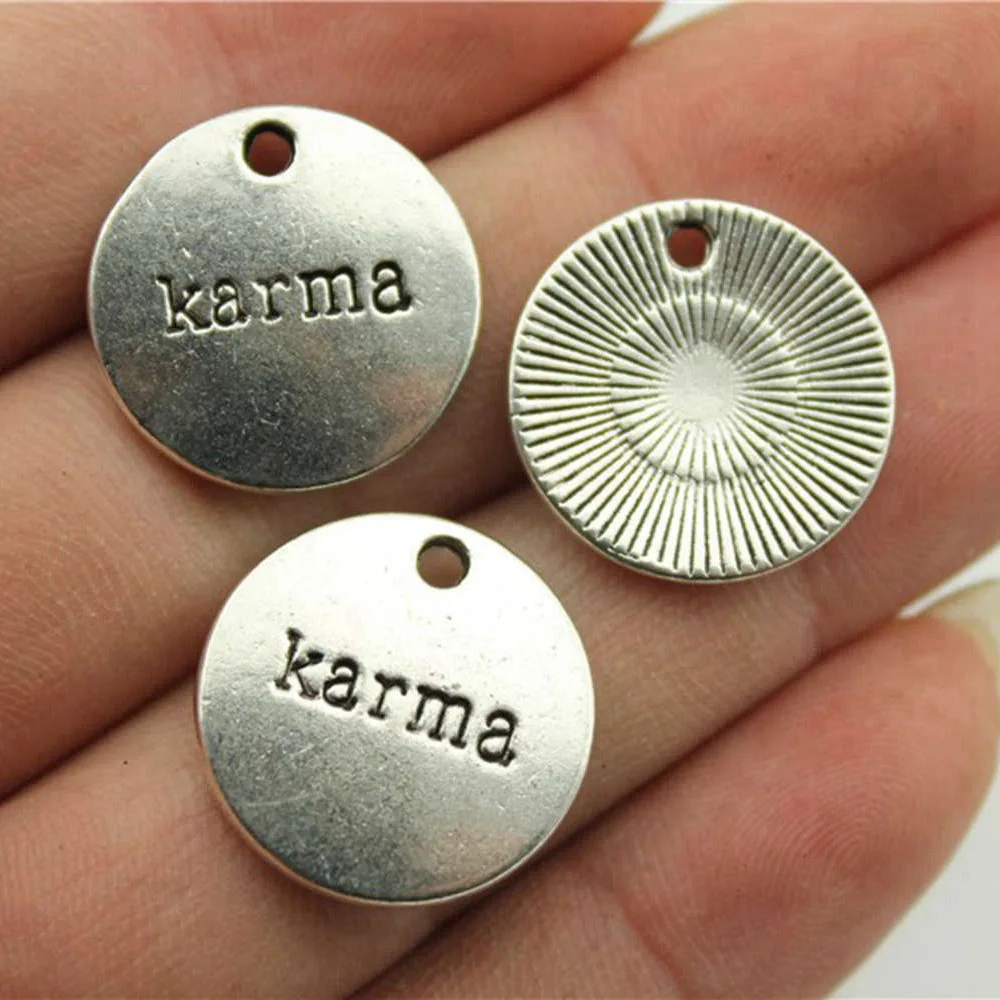 Jewelry Making Supplies Karma Charms Crafts Men Accessories 10pcs