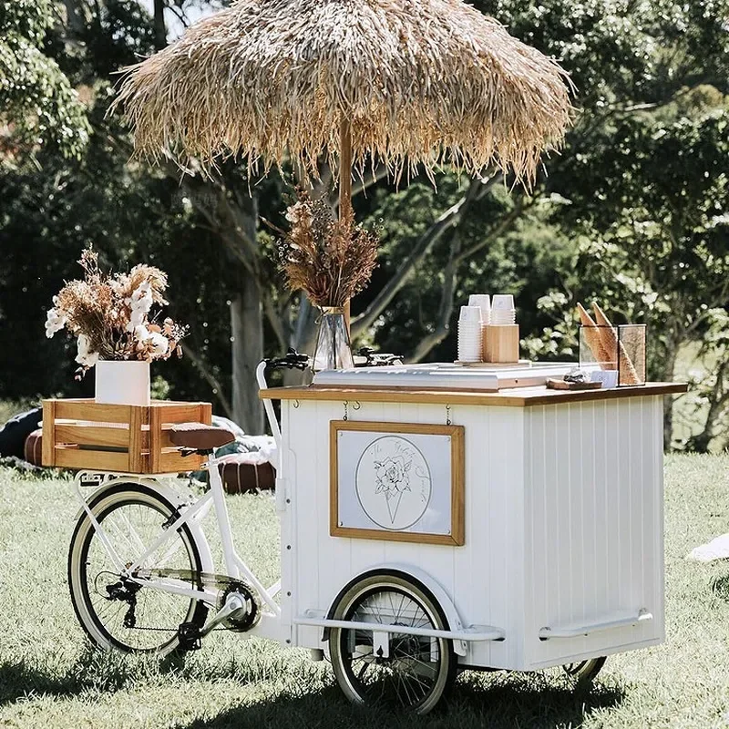 Mobile Food Cart Tricycle Outdoor Catering Wedding Dining Drink Commercial Travel Camping Franchise Chain