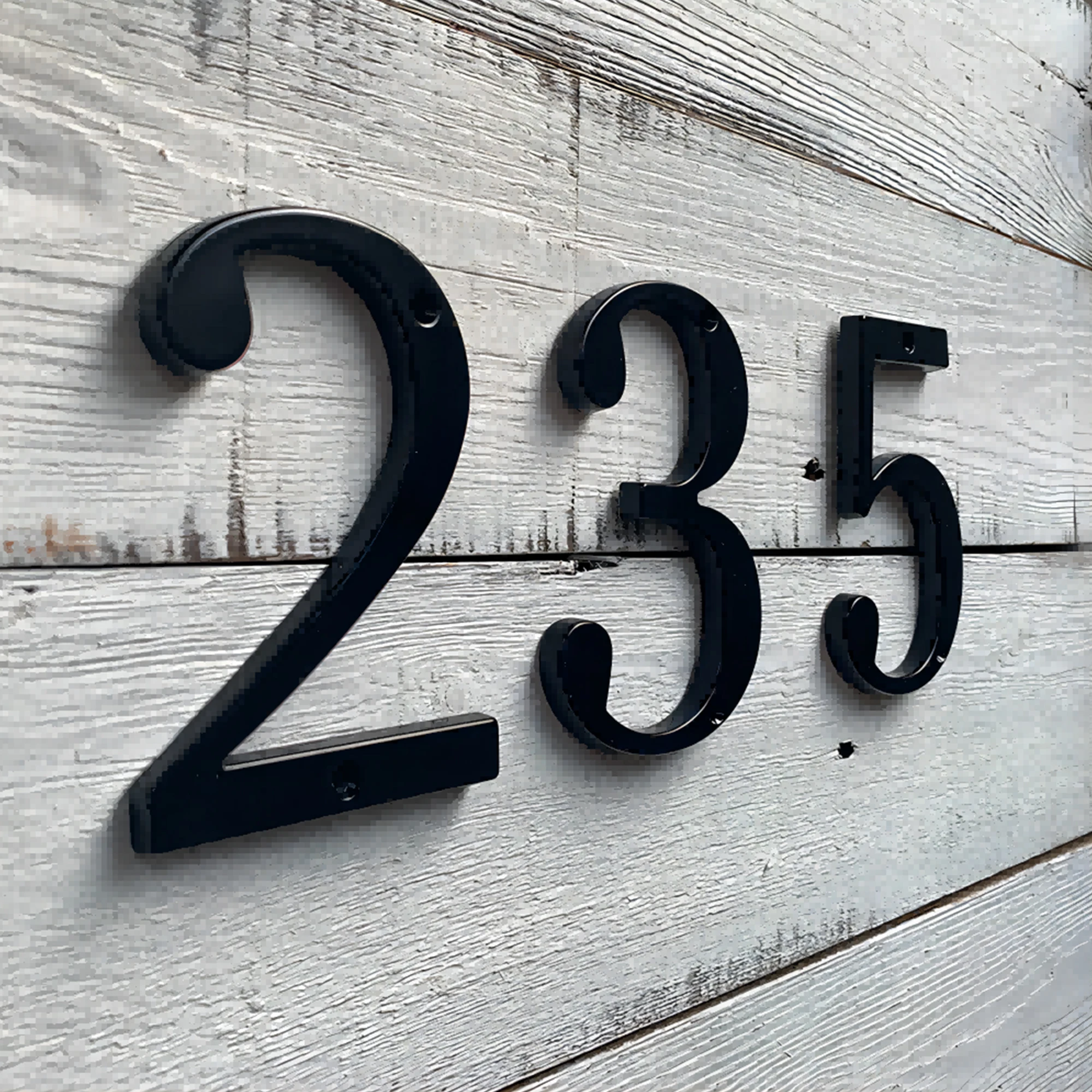 

1pc Black 101mm Modern House Number Outdoor 4 inch Zinc Alloy Apartment Door Numbers Mailbox Address Sign #0-9 With Screws