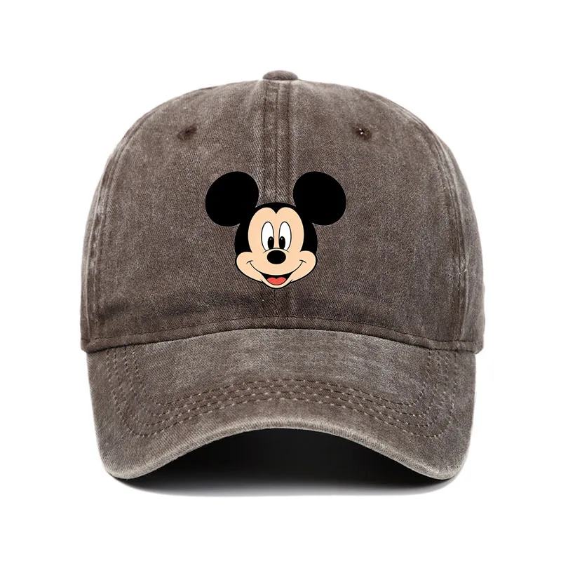 Unisex Vintage Washed Mickey Minnie Print Baseball Cap for Men Women Cartoon Trucker Hat Adjustable Snapback Casual Hip Hop Hat view 4
