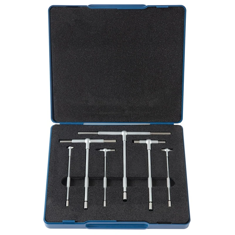 WFF 6Pc Telescoping Gage Set, T-Bore Hole Gauges, Telescopic Bore Gauge With A Portable Case(Range 5/16 Inch-6 Inch)