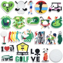 Golf movement ball car garden Shoe Charms PVC Shoe ornament Decrations per Croc Charms Buckle regali per bambini accessori per scarpe