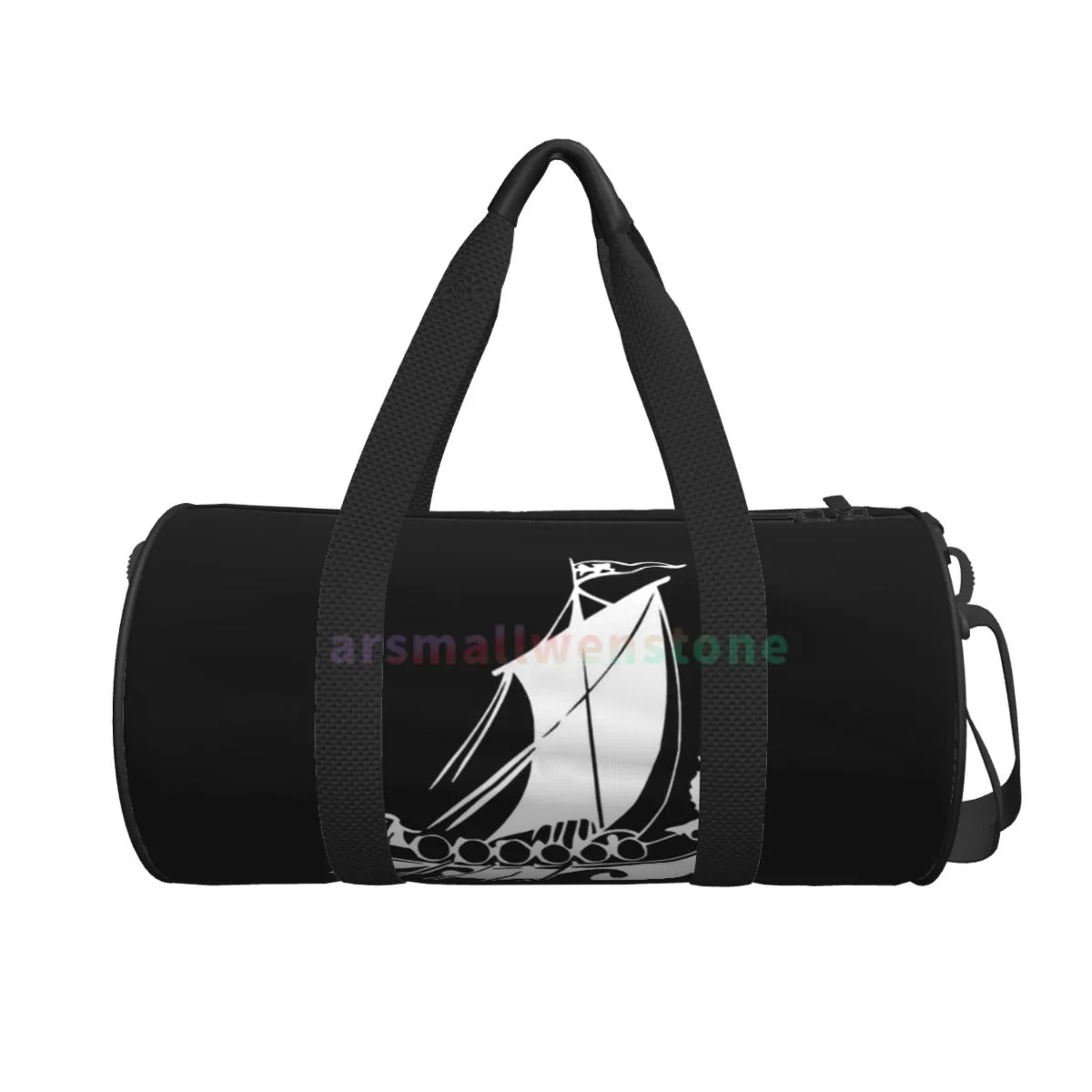 Viking Ship Travel Duffle Bag Yoga Bag Workout Durable Backpack Handbags Round Outdoor Fitness Bags