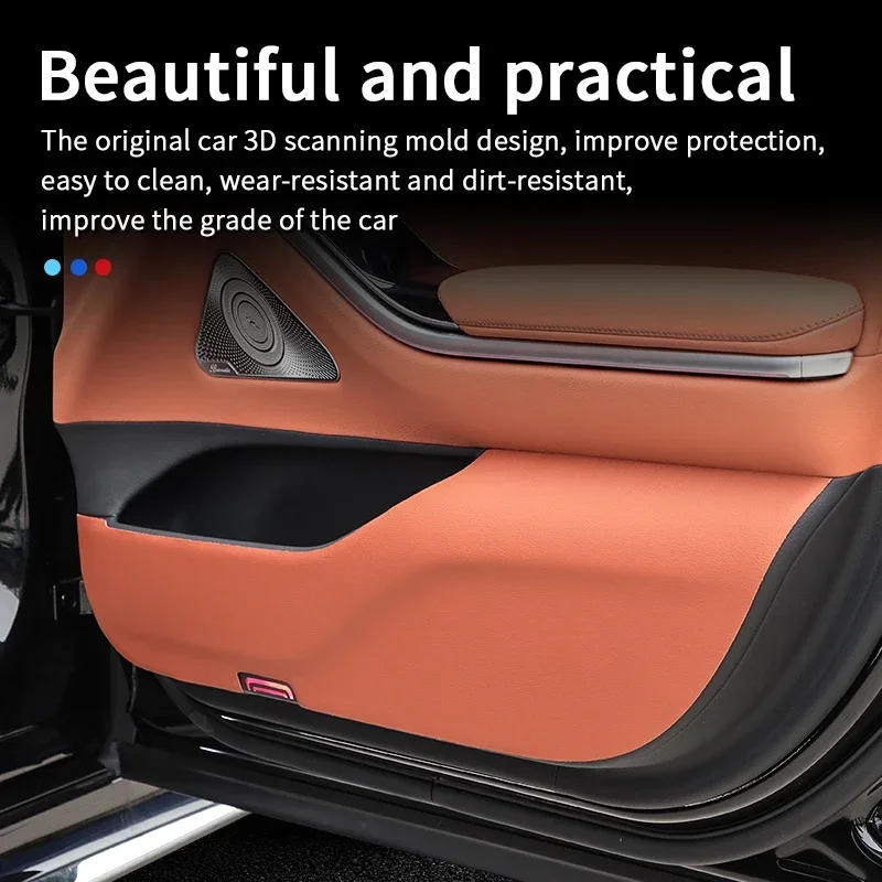 Door kick pad for 2021~2024 Mercedes w223 S series 400 450 550 480 accessories 6