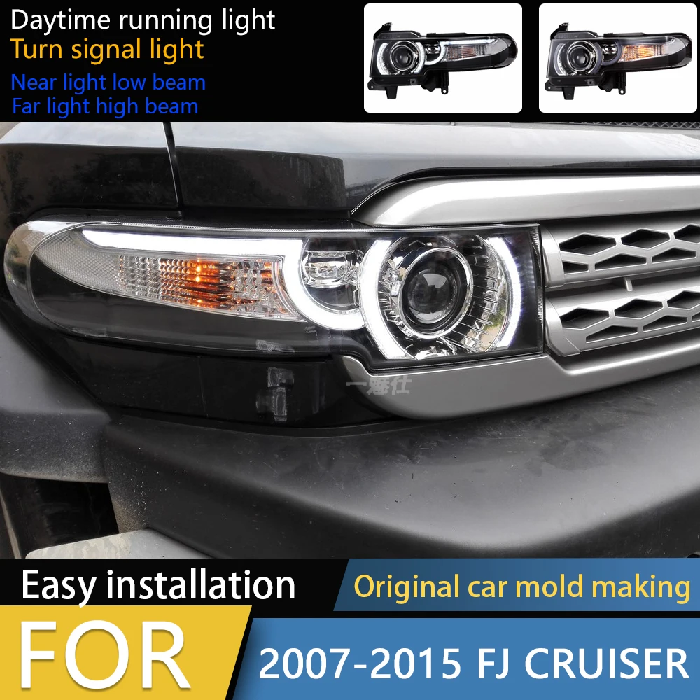 Upgraded Land Rover Design Car Front lamps Assembly for Toyota FJ Cruiser 2007-2017 LED Auto Headlights Bifocal Lens Accessories