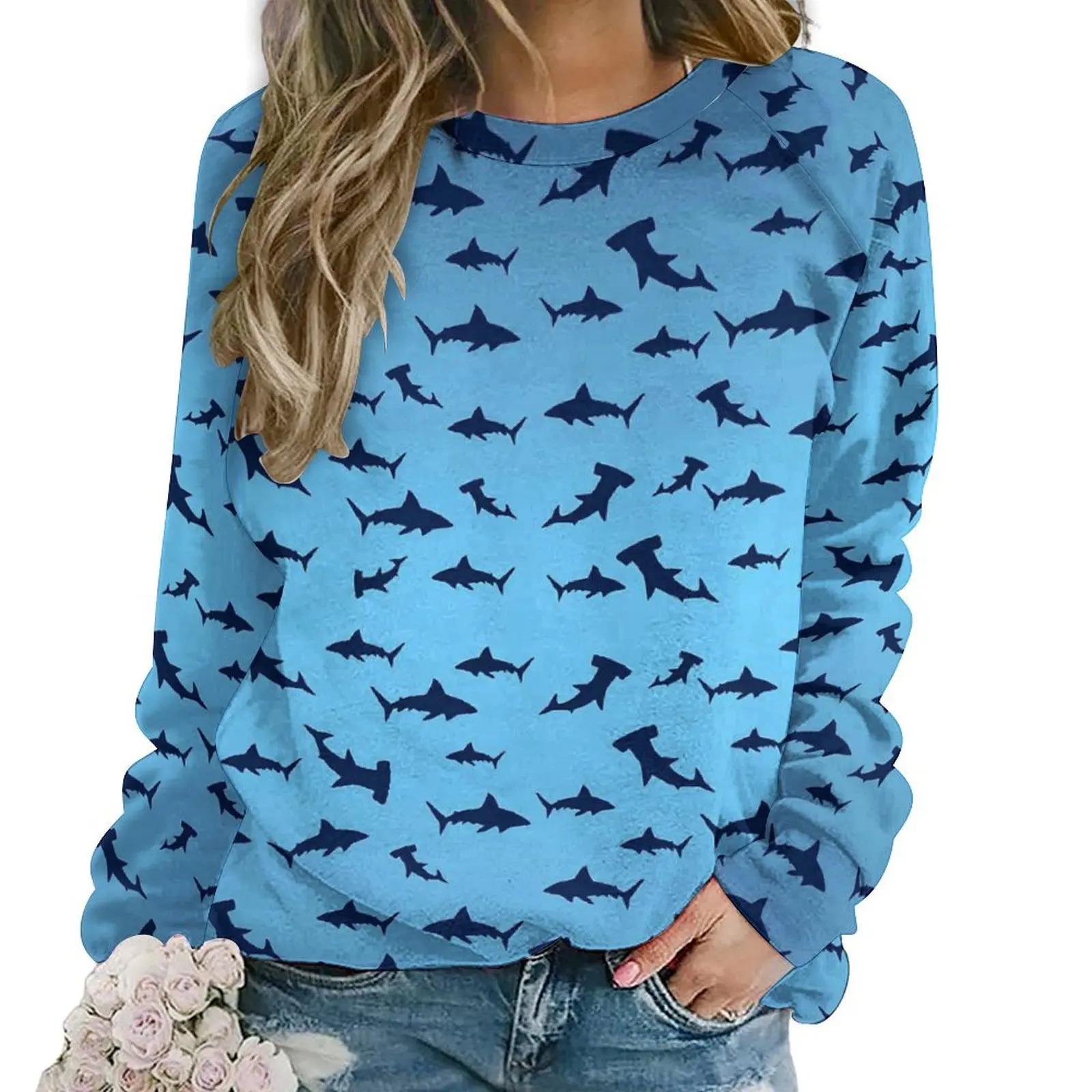 

More Sharks Casual Hoodies Winter Funny Animal Y2k Hoodie Long Sleeve Oversized Harajuku Graphic Sweatshirts