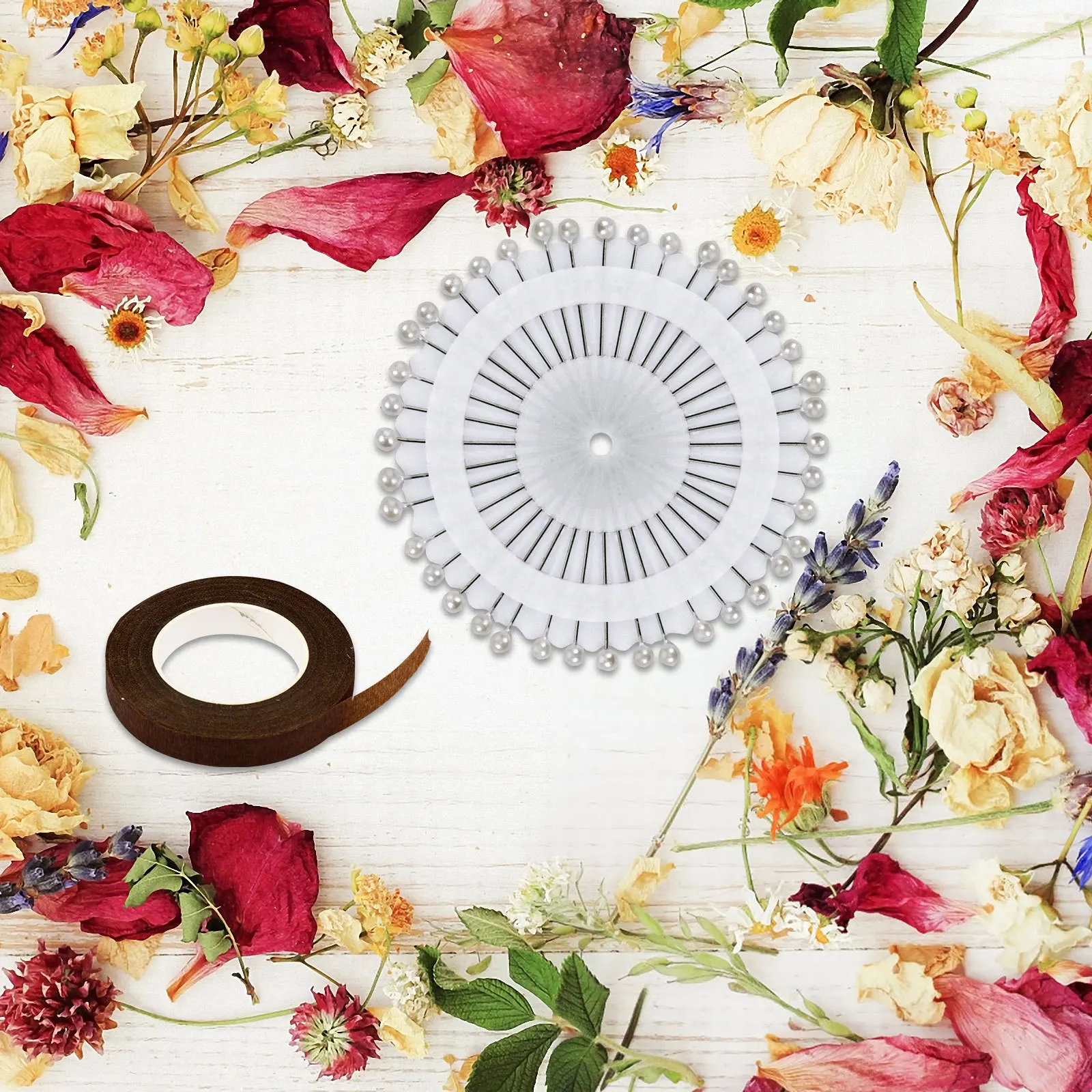 مجموعة واحدة من أدوات صنع الزهور DIY ملحقات حزمة الزهور المتينة للزهور المجففة لتغليف الهدايا أداة حزمة الزهور اليدوية