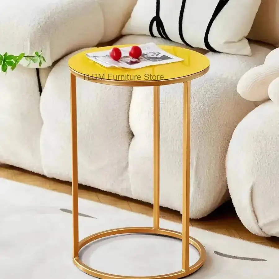 Creative Sofa Side Table Small Round Table for Home Living Room Simple and Modern Round Corner Tables Bedroom Bedside Tables