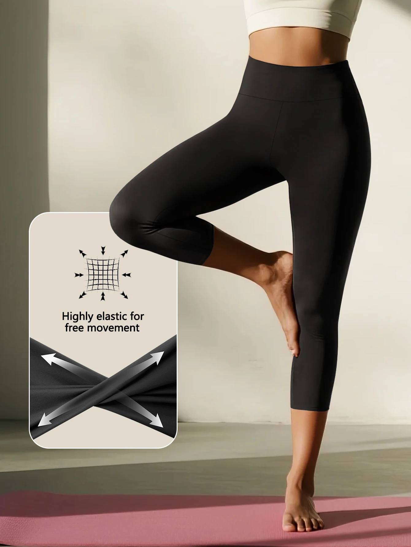 Women's Sports Capri Joggers Shorts Stretch Slim-Fit Promotion Soft Ladies' Gym Yoga Daily Running Training Lounge Wear