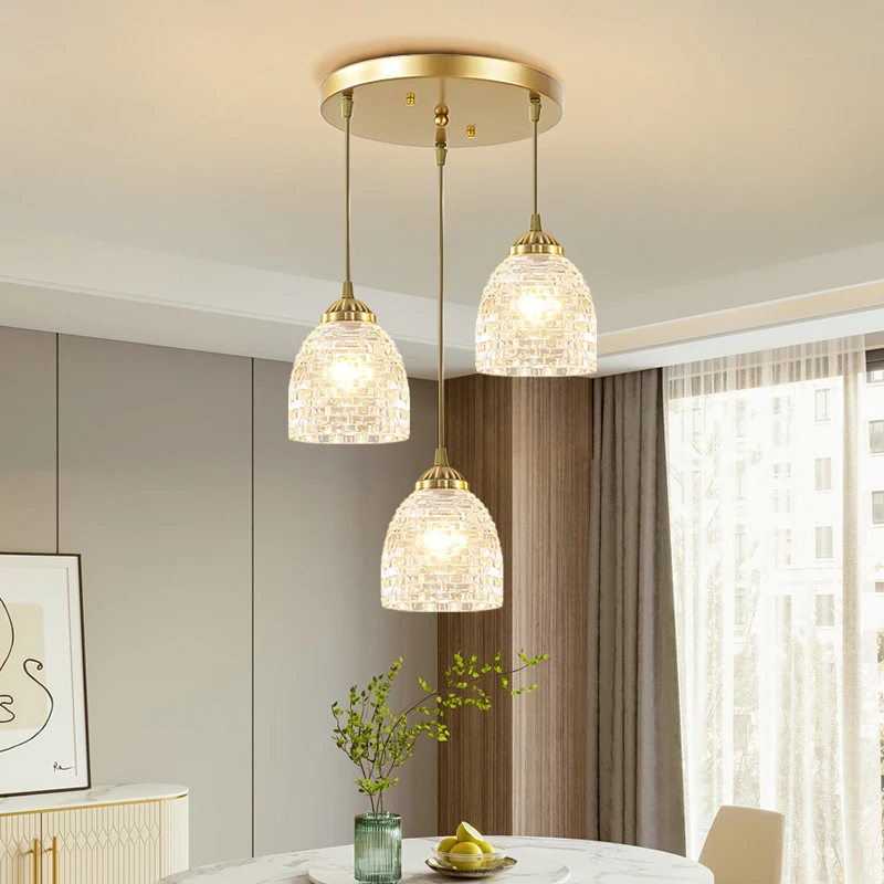 Candelabro de latón americano, luz creativa cremosa, lujo, moderno, minimalista, francés, para mesa de comedor, Bar, mostrador, mesita de noche