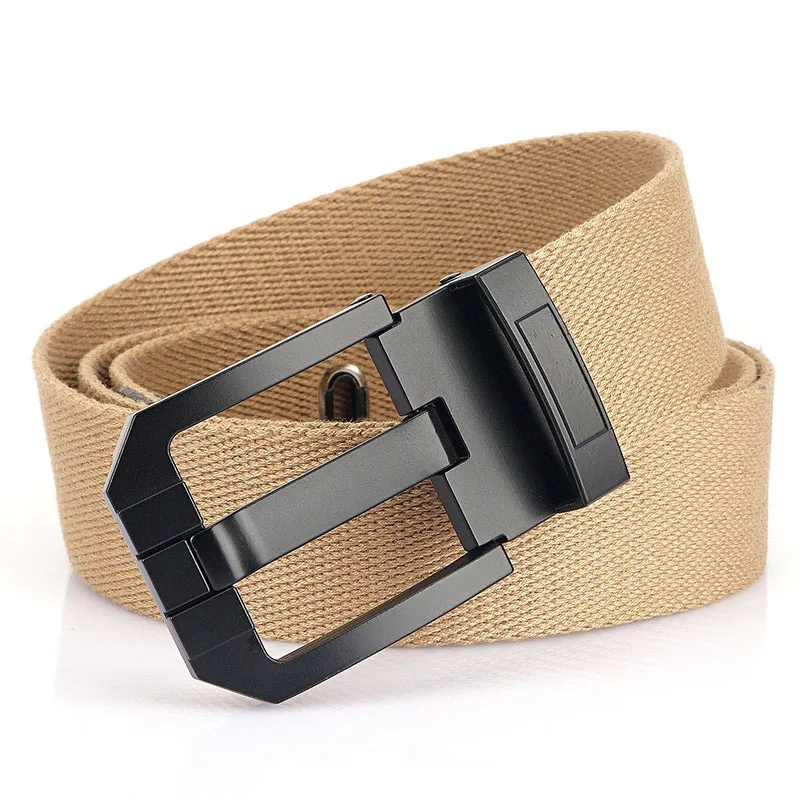 Fashion Design Pin Buckle Belt Quality Alloy Buckle Men Belt Outdoor Casual Men and Women Canvas Belt Universal for All Seasons