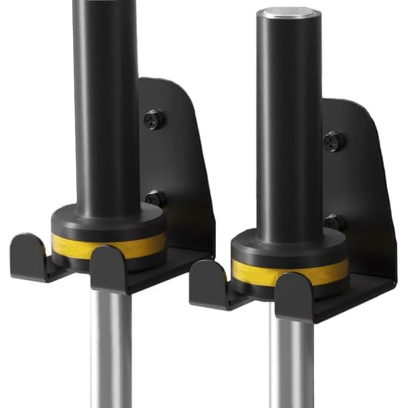 2PCS Barbell Hanger,Double Hook Garage Gym Bar Wall Rack,Vertical Barbell Mount Rack,Commercial or Home Gym Accessory-A51M