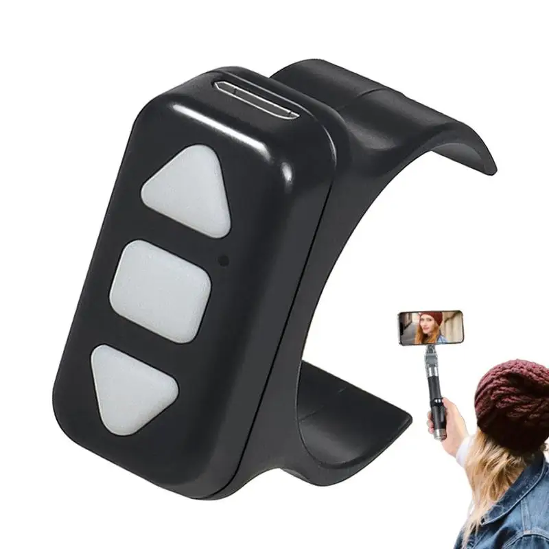 USB Rechargeable Blue tooth remote control Ring Wireless Video Recording Remote Camera Shutter Scrolling Remote Page Turner