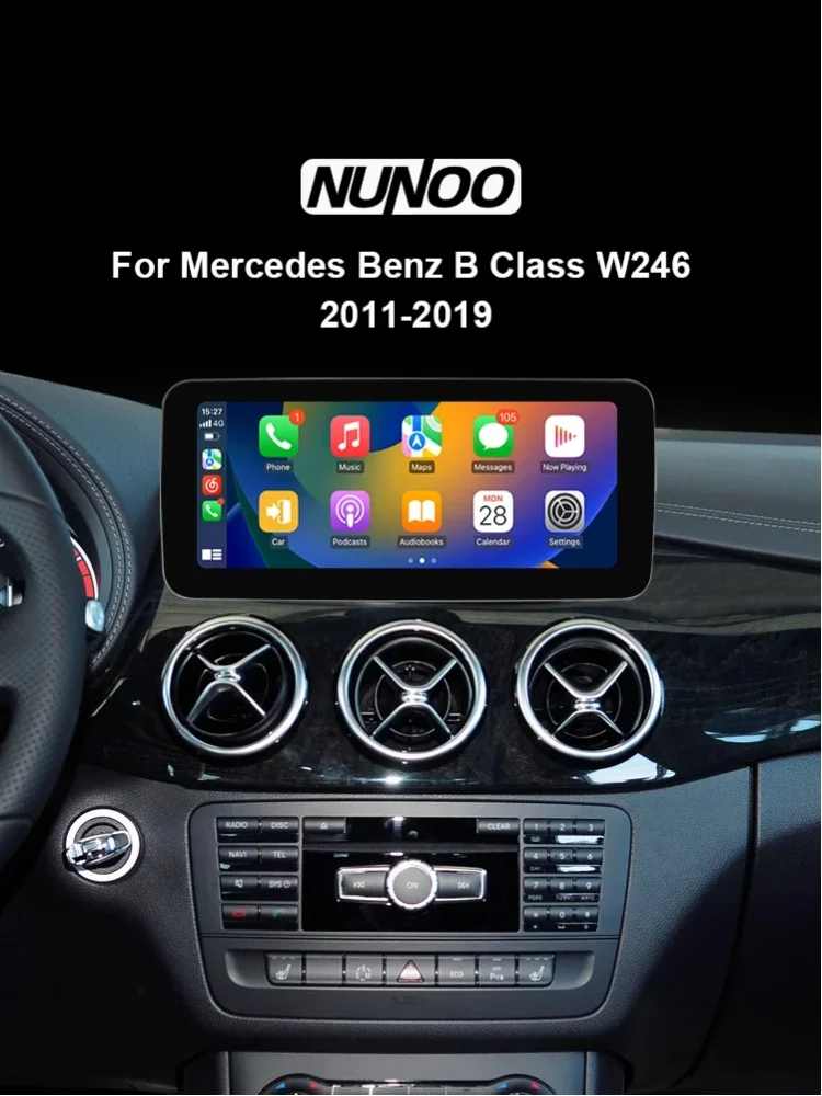 10,25 12,3 Zoll Kabelloses CarPlay-Display für Mercedes Benz B-Klasse W246 2011-2019 Multimedia Car Play Smart Systems Android Auto Navigation