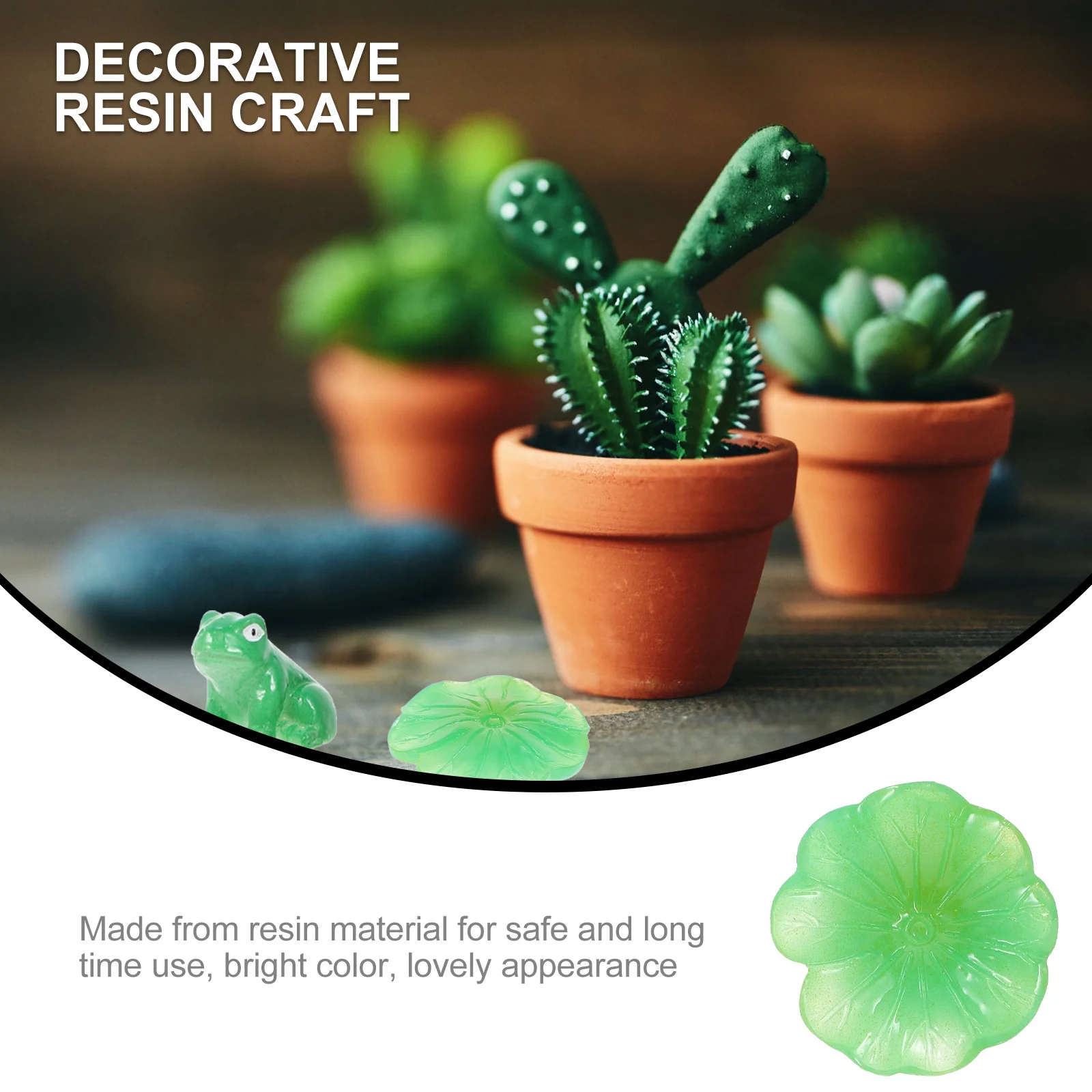

20Pcs Lotus Leaf Resin Decorations Unique Posture Collection Gift Idea Aquarium Home Garden Landscape Ornament