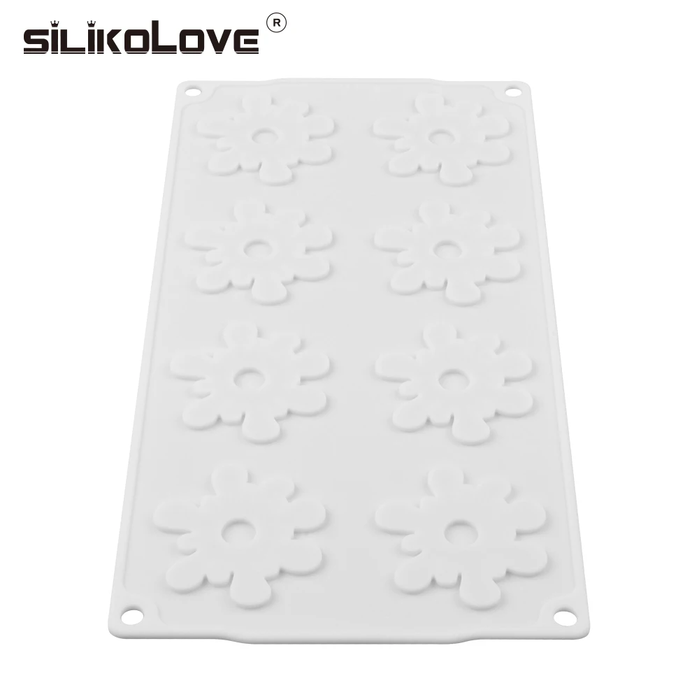 SILIKOLOVE Flower Shape Chocolate Mold Silicone Mold for Cake Decorating French Dessert Decorating Mould DIY Baking Tools