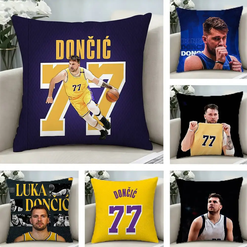

basketball Luka D-Doncic 77 Pillow Case Pattern Printed Pillowcase For Living Room Sofa Cushion Cover
