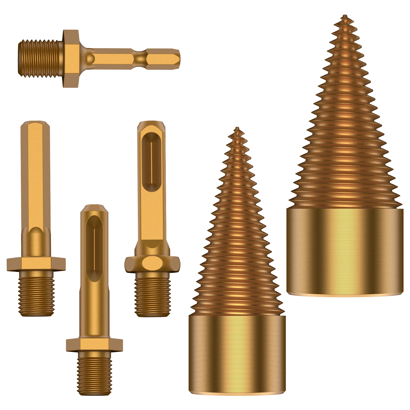 Upgrade Firewood Drill Bit 32/42mm Firewood Splitting Drill Bit Efficient Wood Log Splitter Screw Cones Drill Bit Efficient