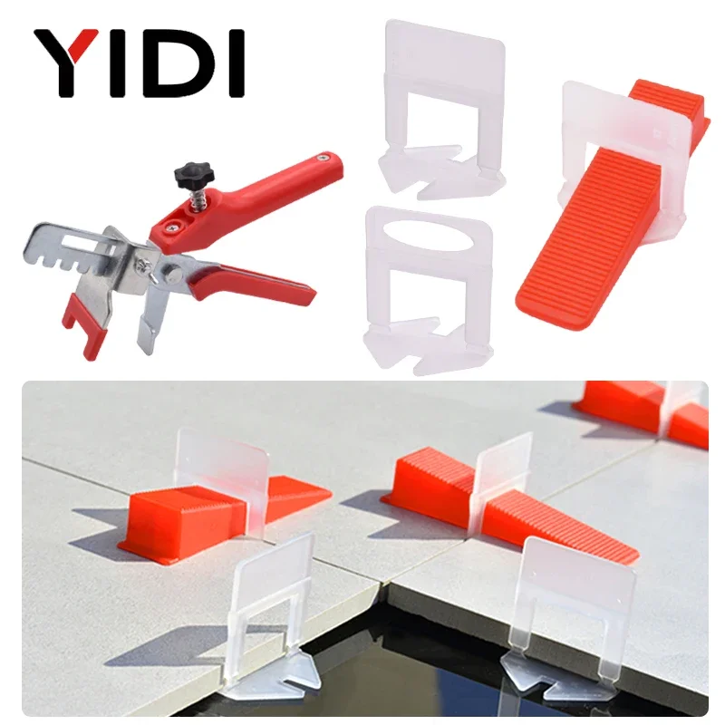 100pcs Ceramic Tile Leveling System Clips 1/1.5/2/2.5/3mm Wall Floor Tile Spacer Wedge, Tiling Levler Construction Tool Piler