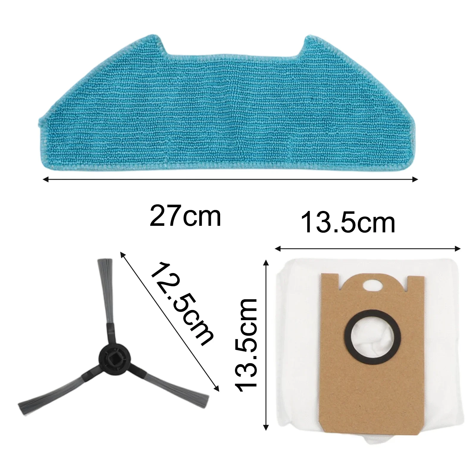 Hygienic Floor Maintenance Side Brush Accessories As Shown Dust Bags Replacement Long Service Life Clog-free Operation