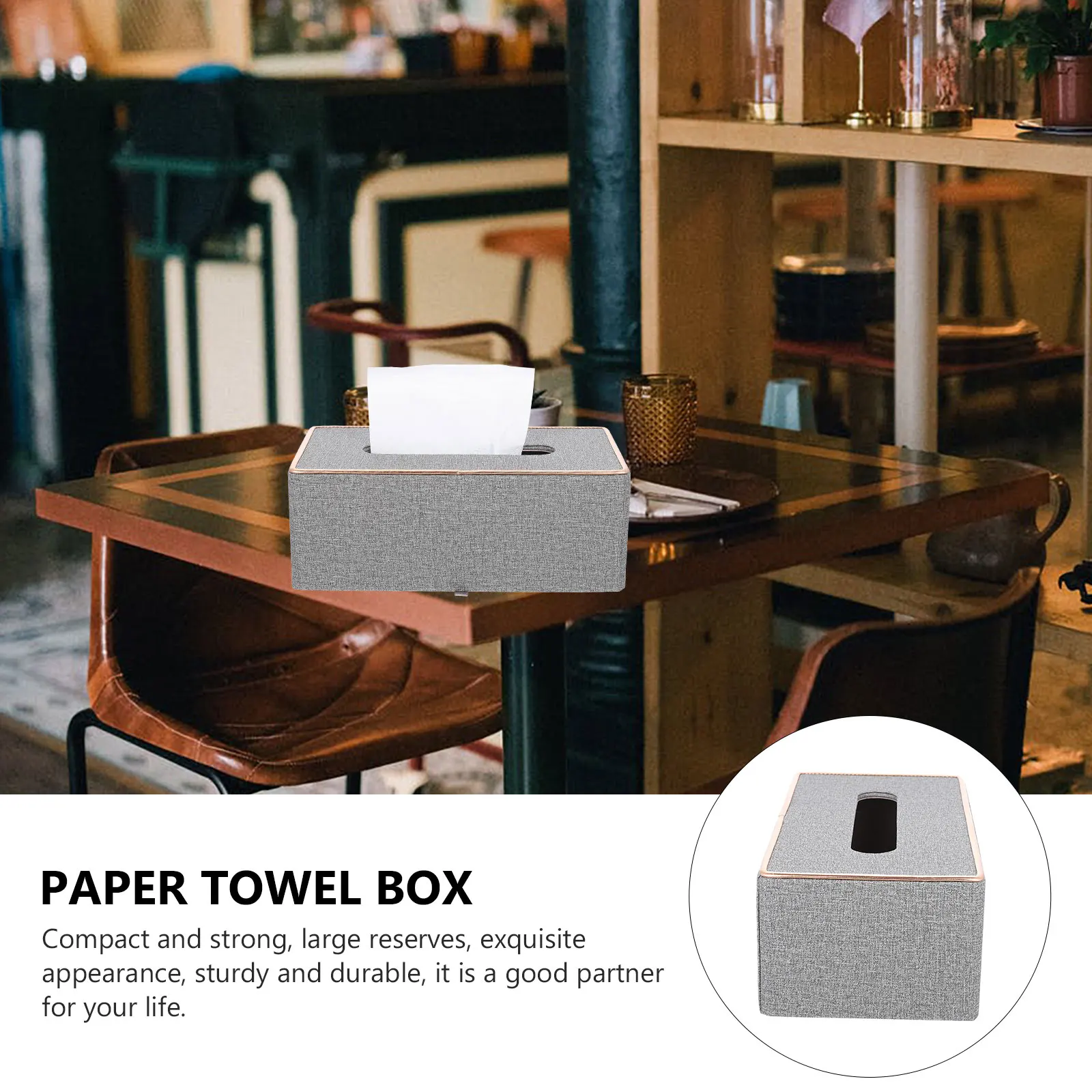 

Sturdy Tissue Box Household Creative Storage Organizer Home Office Hotel Decor Napkin Holder Lid High-grade Material