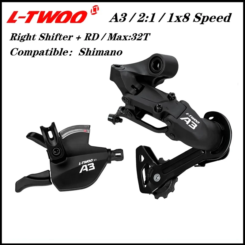 LTWOO A3 2:1 1X8 8 Speed Derailleurs Trigger Groupset 8s 8v Shifter Lever 8 Speed Rear Derailleur switches Compatible Shimano