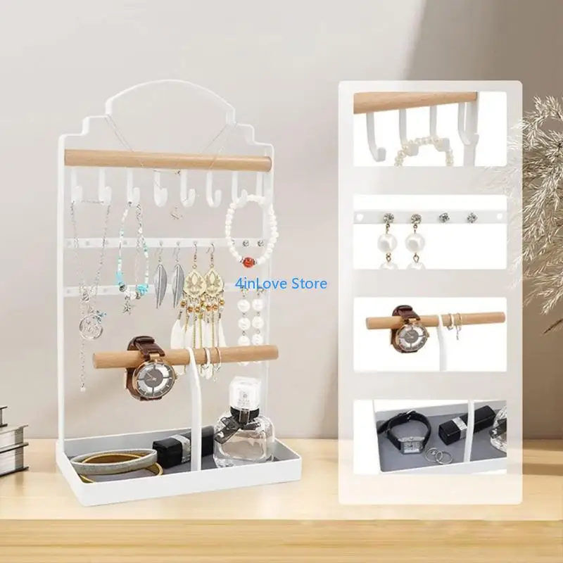 T4MD Metal Jewellery Holder Display Stand With Breating Handending Tower Rack Storage para Brincos Colares