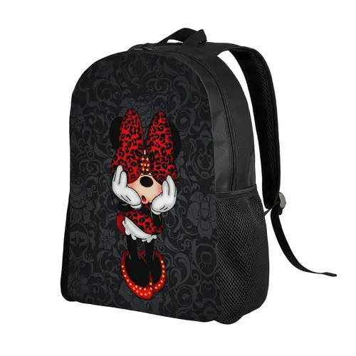 Imagen 2 del producto Mochila con estampado de Minnie Mouse, mochilas bonitas de Mickey Mouse, mochilas deportivas ligeras para hombre, mochilas escolares de alta calidad