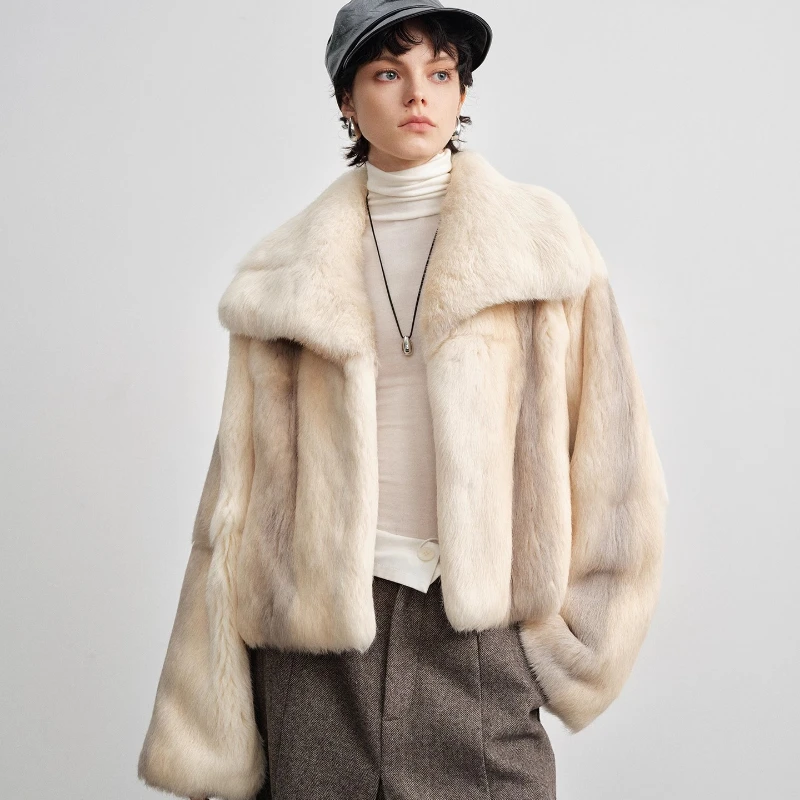 YOLANFAIRY Natural angora rabbit fur coats winter warmth long sleeve Medieval style whole real fur overcoats for woman 2025