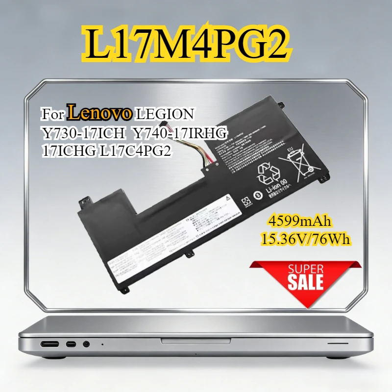 

Новый аккумулятор L17M4PG2 для ноутбуков Lenovo LEGION Y730-17ICH, Y740-17IRHG, 17ICHG, L17C4PG2, L17L4PG2, L17S4PG2, 5B10Q88556, 928QA224H