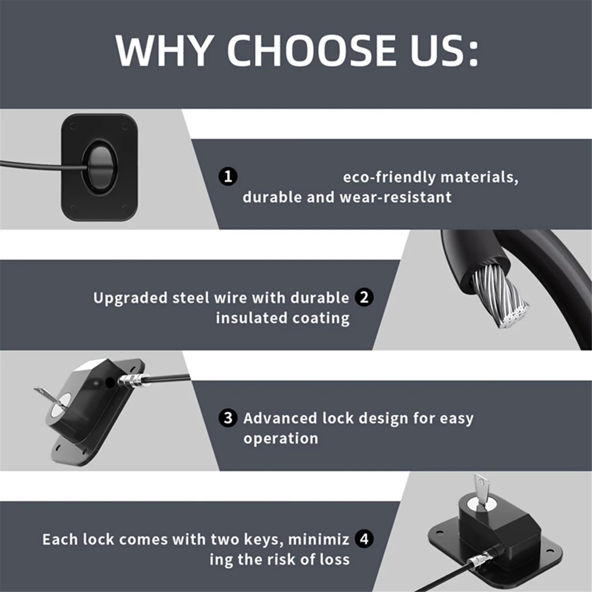 냉장고 잠금 장치 2 팩, 키 보호 냉장고 잠금 장치, 표면 친화적 냉동고 잠금 장치, 블랙