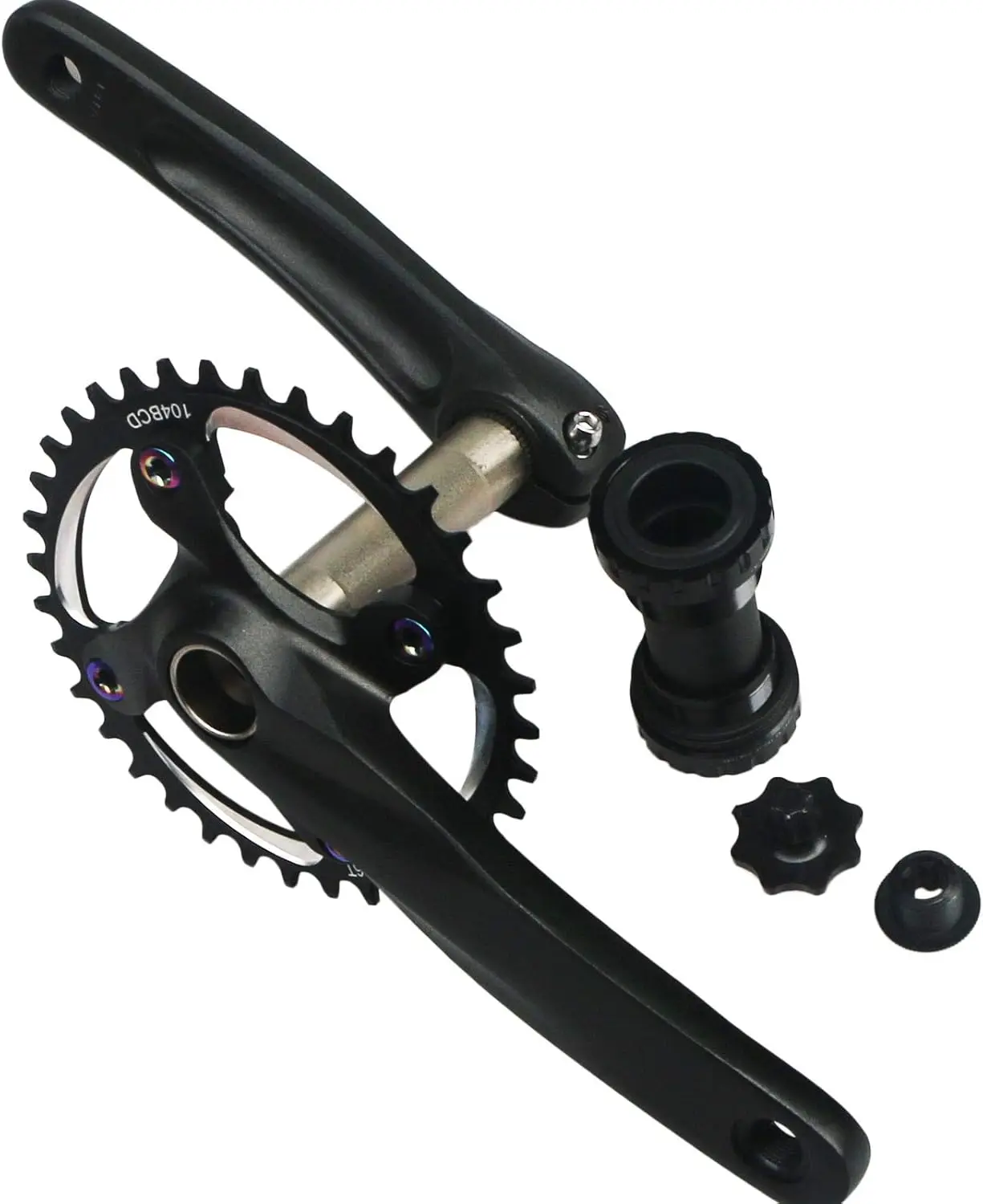 

170mm Crankset 30T 32T 34T 36T 38T Single Speed Mountain Bike Cycling Road Bike Crank Arm Set