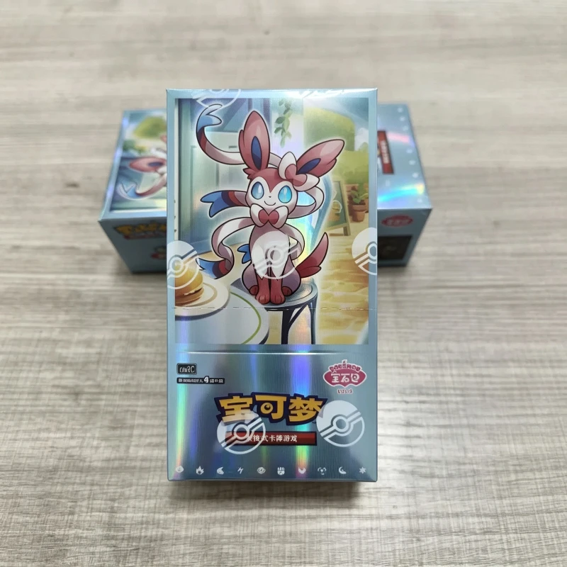 simplified-chinese-pocket-elf-tcg-gem-pack-vol2-booster-pack-anime-eeveelutions-sylveon-sv-rare-holo-collectible-trading-cards
