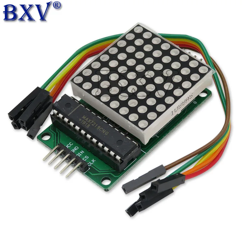 WAVTZ 8*8 Dot Matrix Module MAX7219 Microcontroller Module Display Module MCU LED Display Control Module For Arduino 5V Red