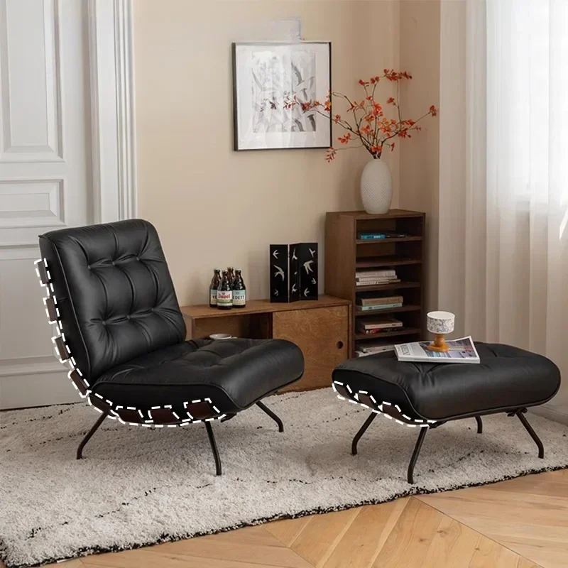 Italian single sofa chair home living room bedroom leisure retro sofa minimalist sofa design practical