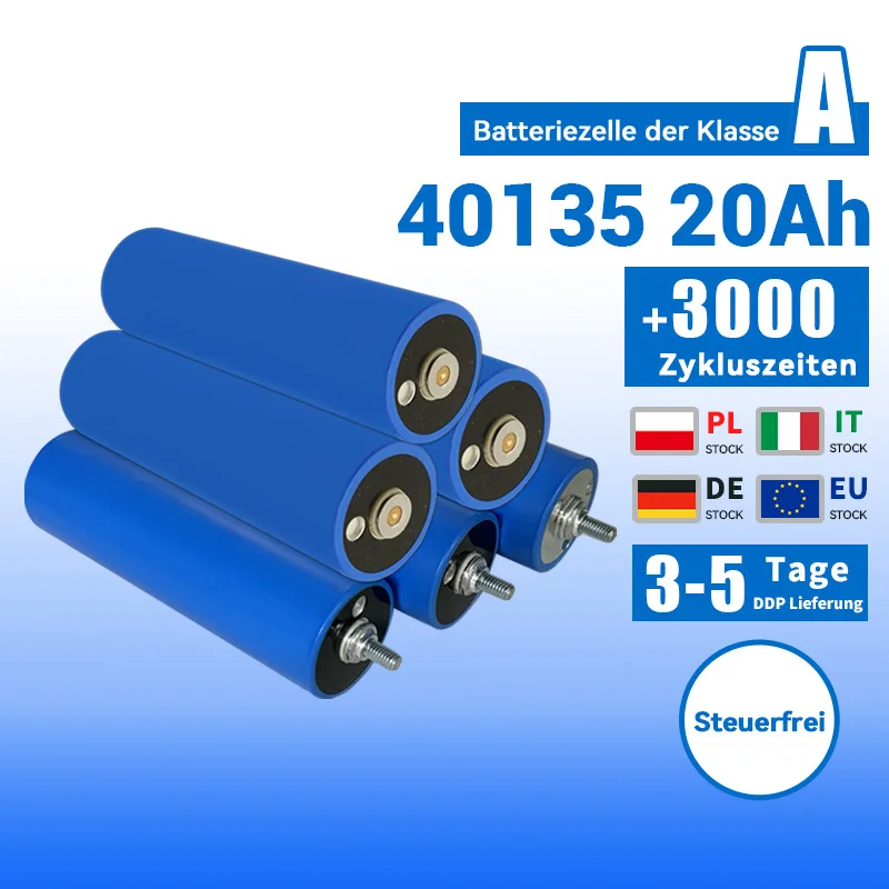 IFR40135 C40 20AH 3.2V Lifepo4 Battery Cylindrical Lithium Ion Battery Lifepo4 Home Solar Energy Storage Lifepo4 Battery