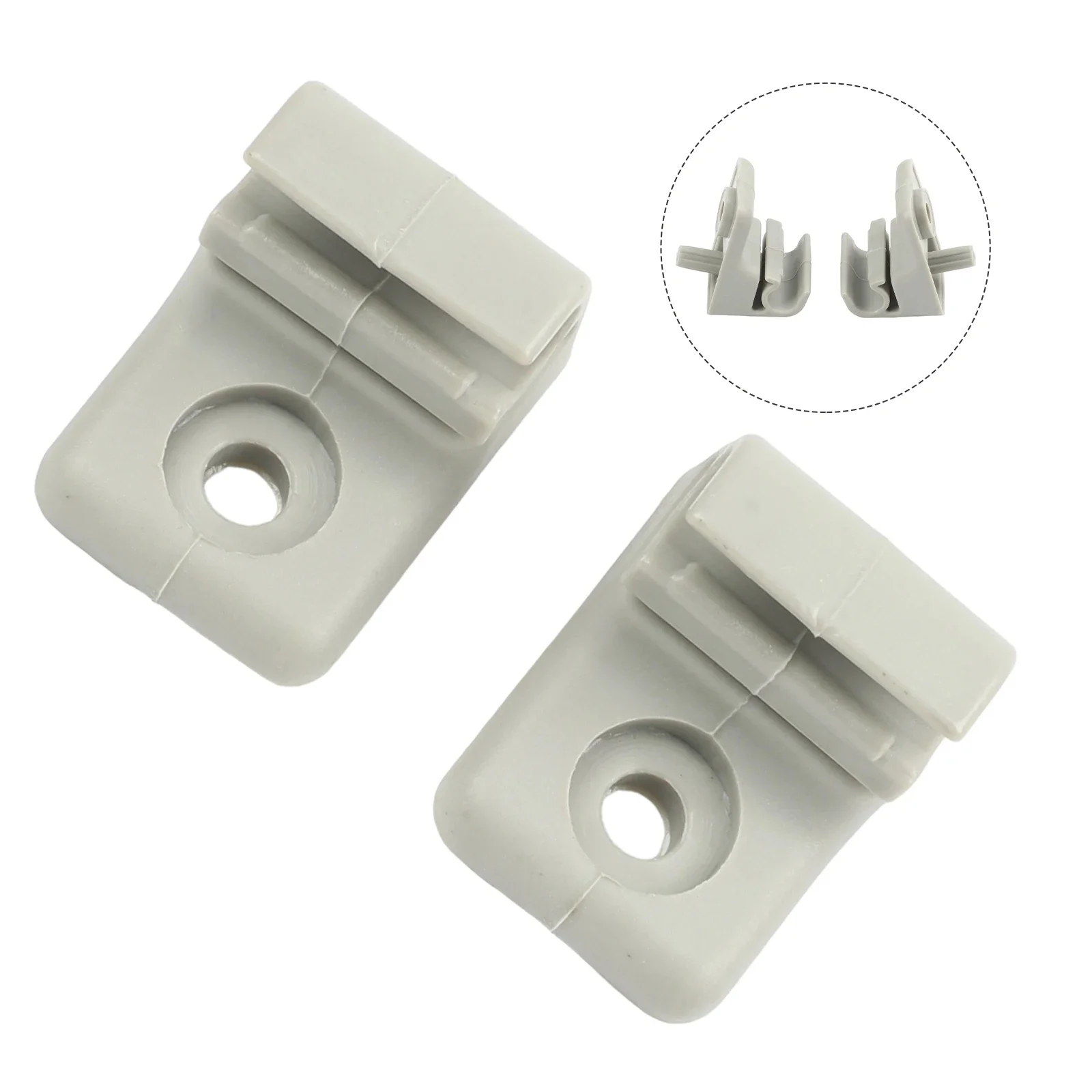 2Pcs Car Sun Visor Fixing Clips Mount 97243143 ABS Material Compatible with For Iveco Provides Reliable Interior Attachment