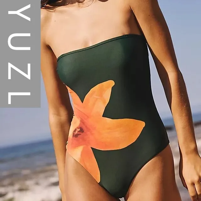 

YUZL One-piece removable sling tight-fitting one-piece swimsuit women's 2025 new model