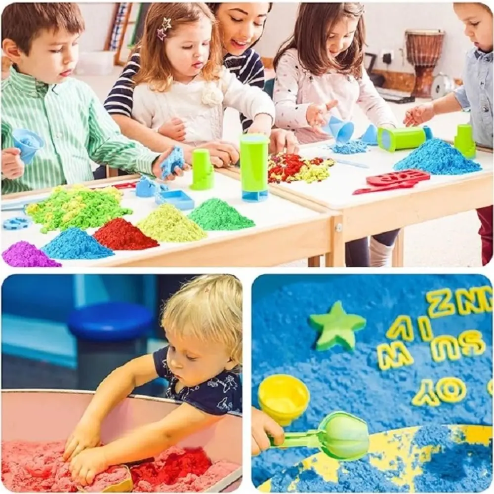 Modelli Spazio Sabbia Texture di cotone A flusso lento Sabbia a movimento lento Plastilina Argilla Kit fai da te Sabbia Montessori Gioco per bambini