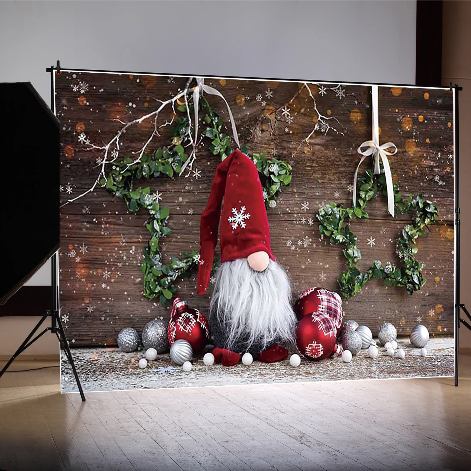 MOON.QG 新年クリスマス背景ショップクリスマスツリーグリッターライト背景パーティー装飾女の子男の子ホリデー装飾ベビー