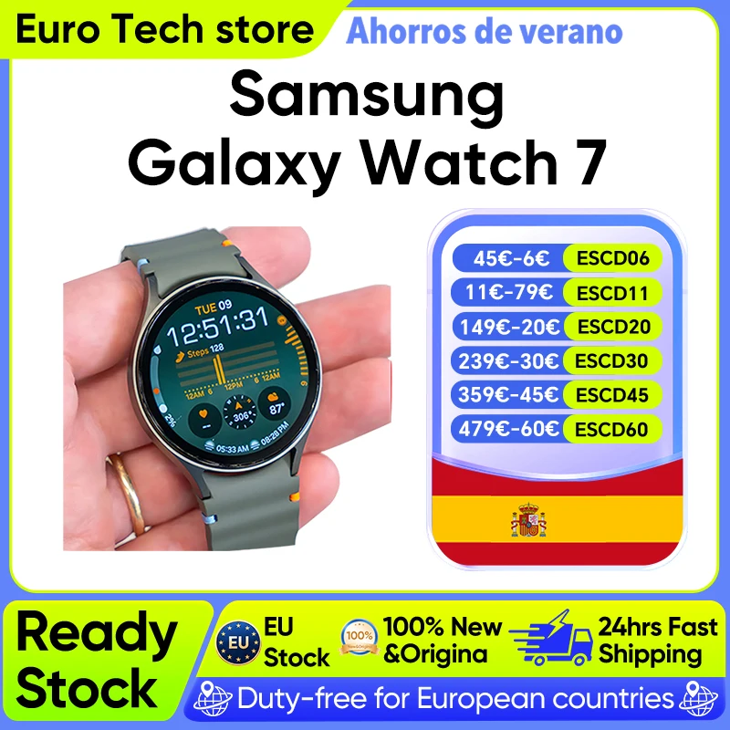 Reloj Inteligente Samsung Galaxy Watch 7, Bluetooth 5.3, 40/44 mm, Pantalla AMO…