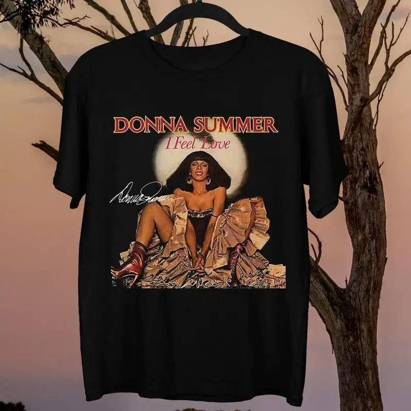 Редкая хлопковая черная футболка Donna Summer I Feel Love всех размеров In378